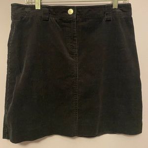 LILLY PULITZER womens size 8 black corduroy skirt